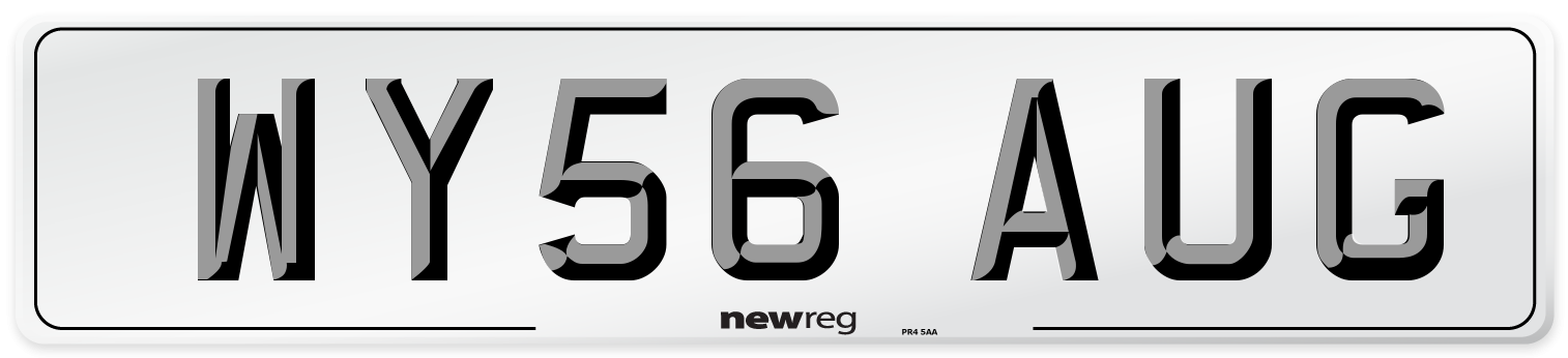 WY56 AUG Number Plate from New Reg